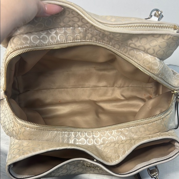 Coach Beige Signature Tote Bag - Picture 8 of 10